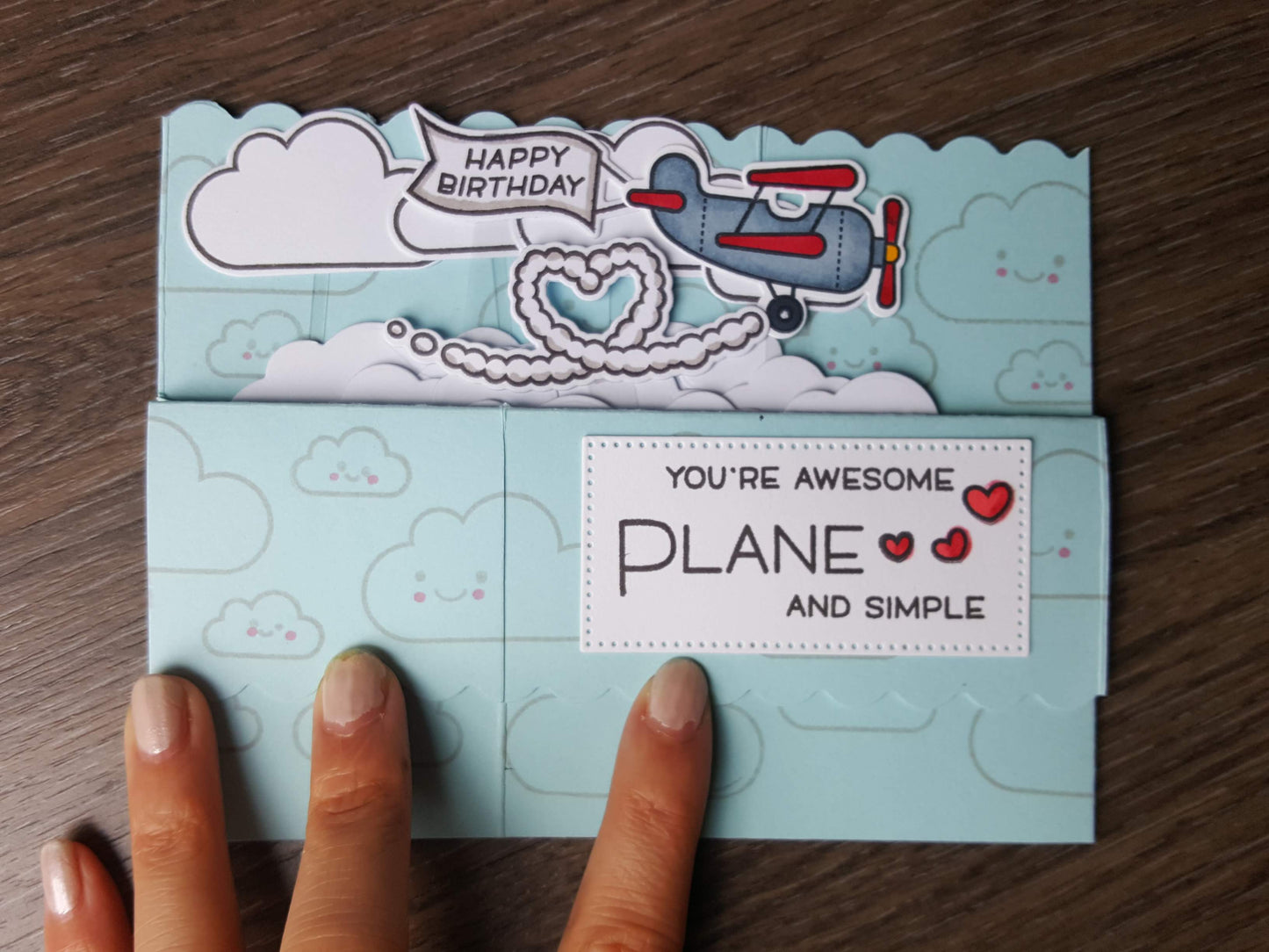 Plane and Simple - 3D Pop-up Box Birthday Card