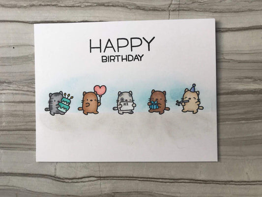 Kittens Happy Birthday Card