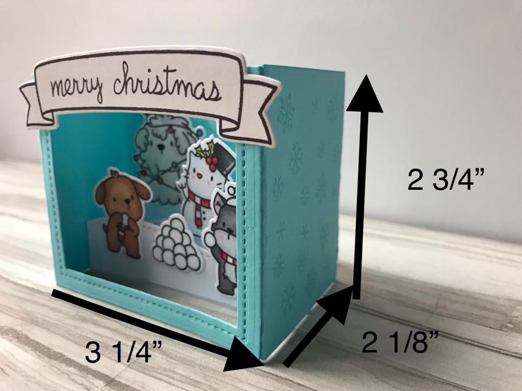 Festive Dogs - 3D Box Popup Holiday Card