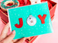 JOY Snowman Holiday Card