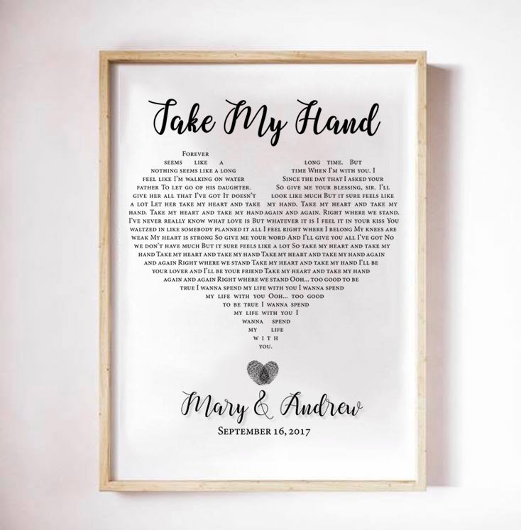 Personalized Song Lyric Art